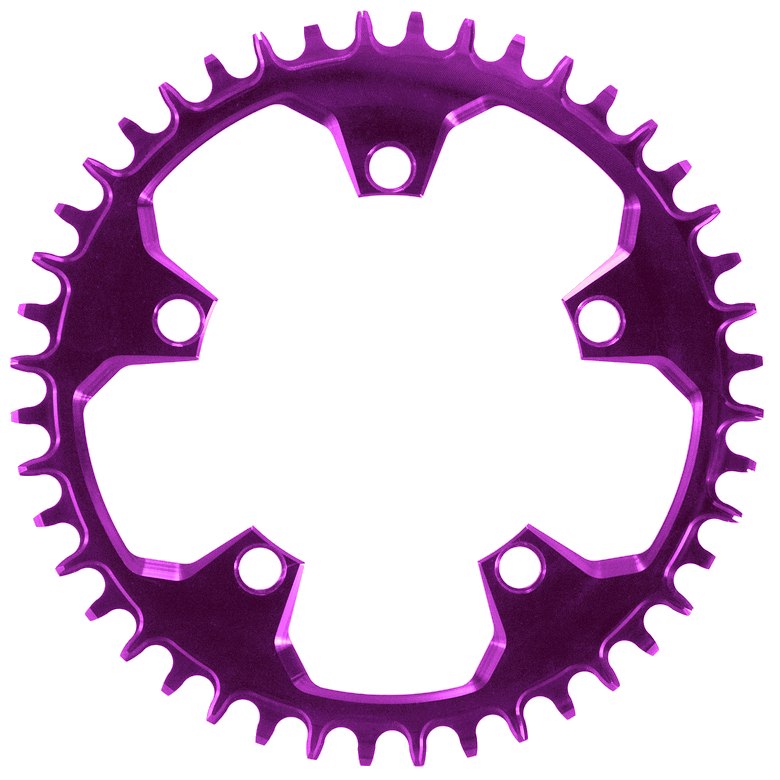 Garbaruk Narrow Wide Chainring Round 130 BCD 5 Bolt Purple